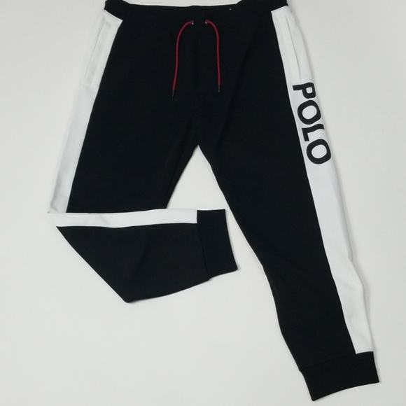 Polo Sport Ralph Lauren Performance Kid Navy Blue Track Pants Big White Pony NWT
